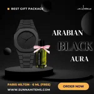 Watch – Arabian Black Aura 🖤 with Paris Hilton 6ml Premium Attar Copy